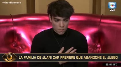 El participante fue informado de la situación familiar en el confesionario (Captura: Telefe)