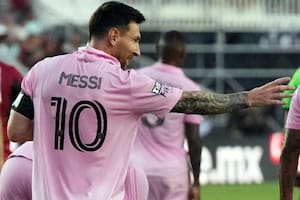 El particular festejo de Messi