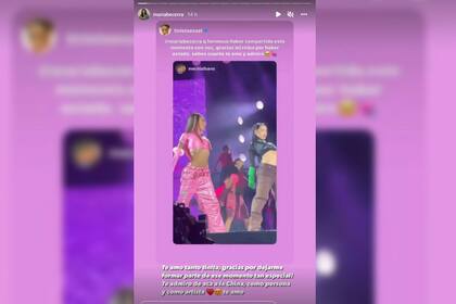 El particular mensaje de María Becerra (Captura Instagram)