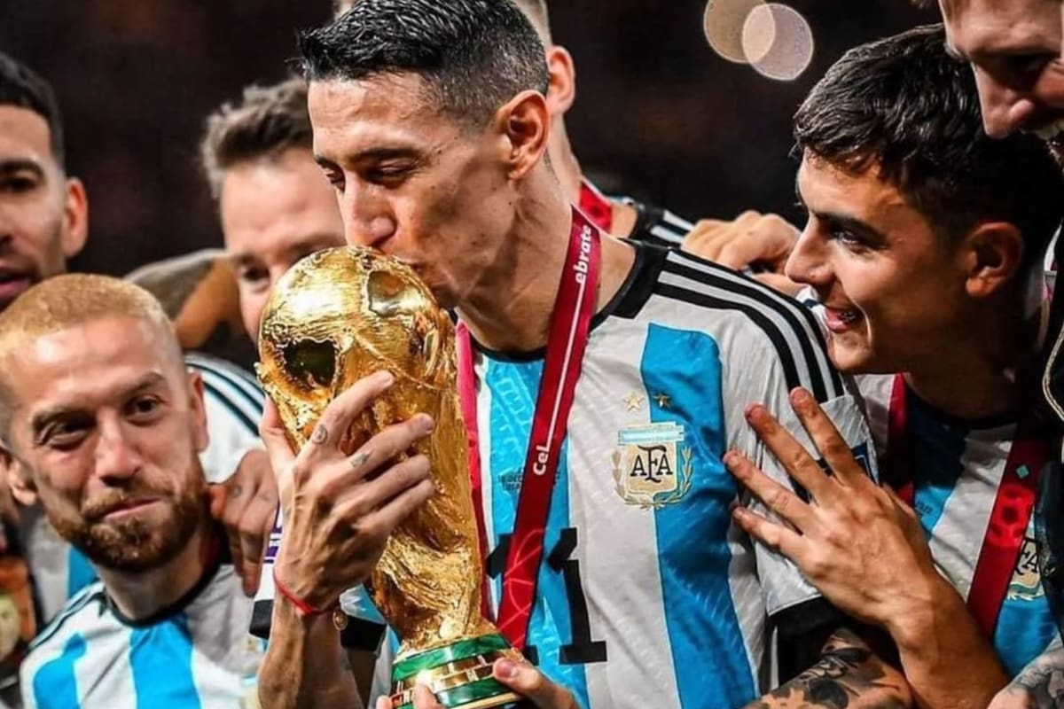 El particular tatuaje de Ángel Di María que incluye fideos y que sorprendió a la mismísima Jorgelina Cardoso