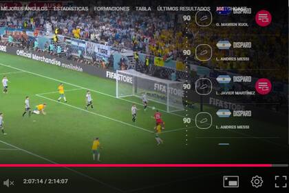 El partido con sonido ambiente y multicámaras está disponible en la plataforma TyC Sports Play: se pueden ver repeticiones de todos los partidos del Mundial