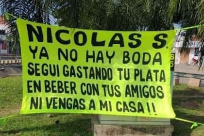 El pasacalles que una joven puso para cancelar su casamiento