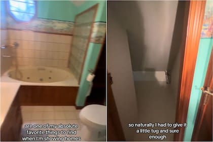 El pasadizo secreto que encontró una agente inmobiliario en el baño de una casa