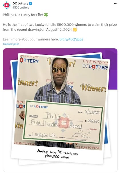 El pasado 14 de agosto cobró su primer premio de US$500 mil y así lo celebraron en las redes sociales