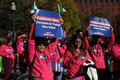 El pasado 14 de noviembre los migrantes en Estados Unidos marcharon para pedir trabajo al presidente Biden