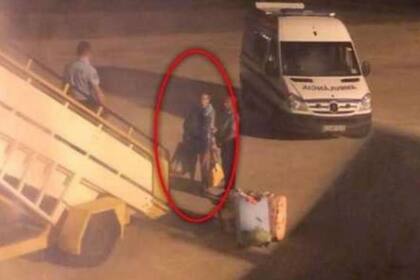 El pasajero fue trasladado en colectivo