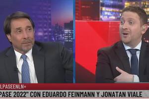 El pase de LN+ fue interrumpido por un mensaje de D'Elía a Feinmann y Jony
