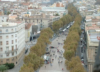 El paseo de La Rambla, escenario del atentado de 2017. Pablo llevaba alrededor de cinco años trabajando allí cuando ocurrió el ataque