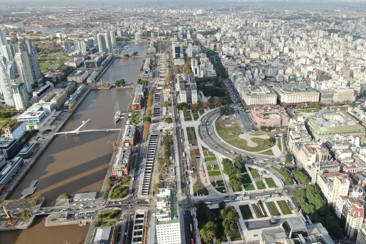 El Paseo del Bajo, desde el CCK hacia el sur