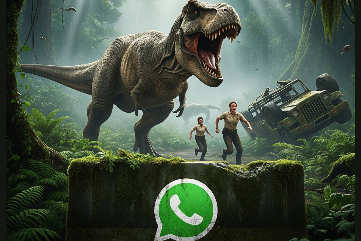 El paso a paso para activar el "modo Jurassic World" en WhatsApp