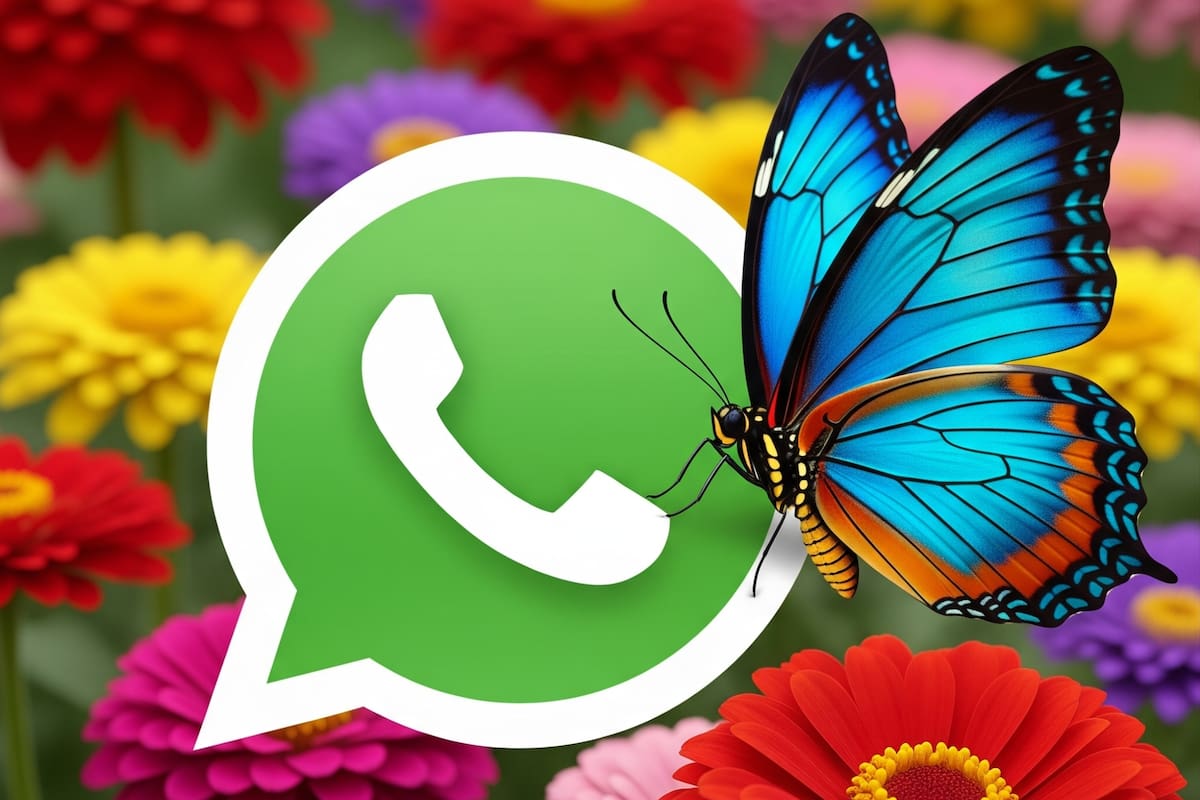 El paso a paso para activar el "modo mariposa" de WhatsApp (imagen generada con IA)