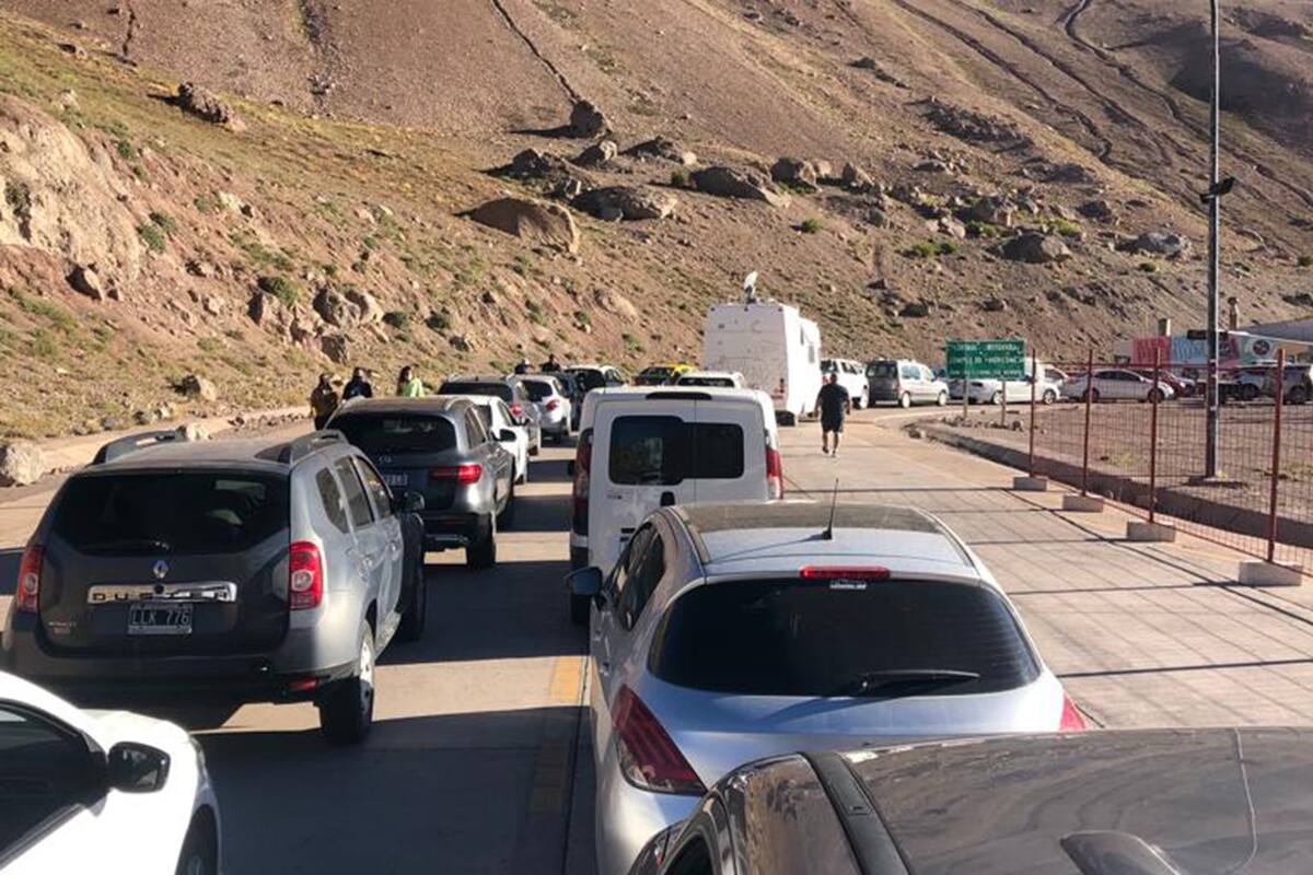 El Paso Cristo Redentor, ayer