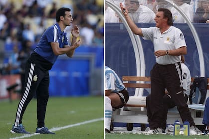 El paso del tiempo, un puente entre Scaloni y Basile; la selección actual suma 30 partidos invicta, con 20 triunfos y 10 empates; "Coco", en 31 juegos, ganó 18 e igualó 13