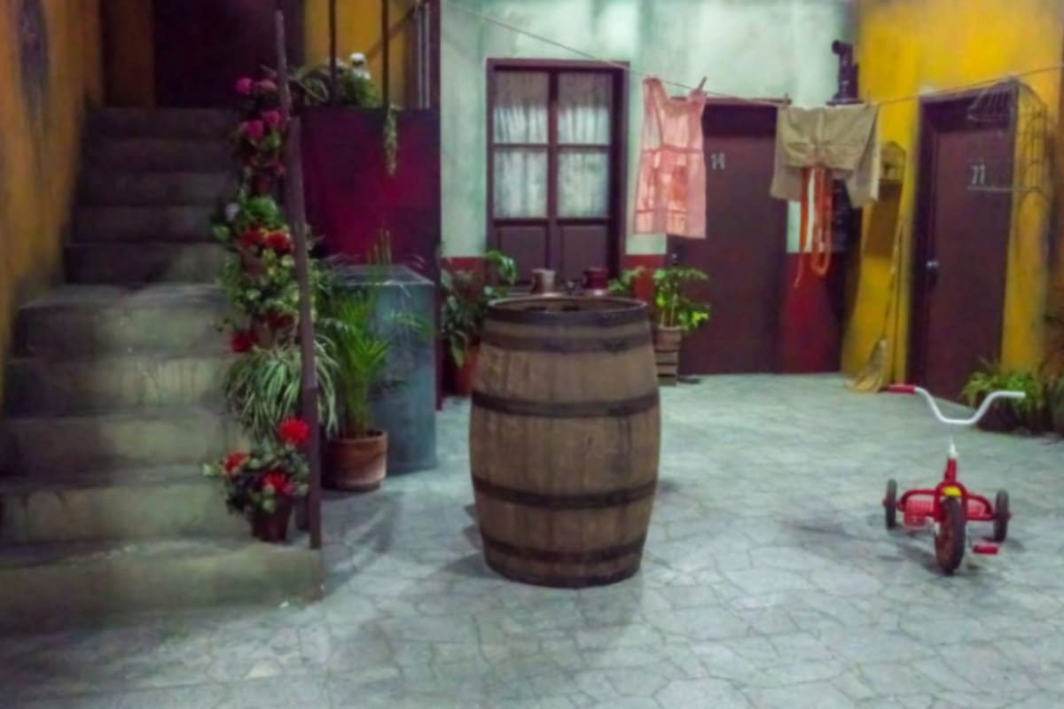 El patio principal de la vecindad del Chavo