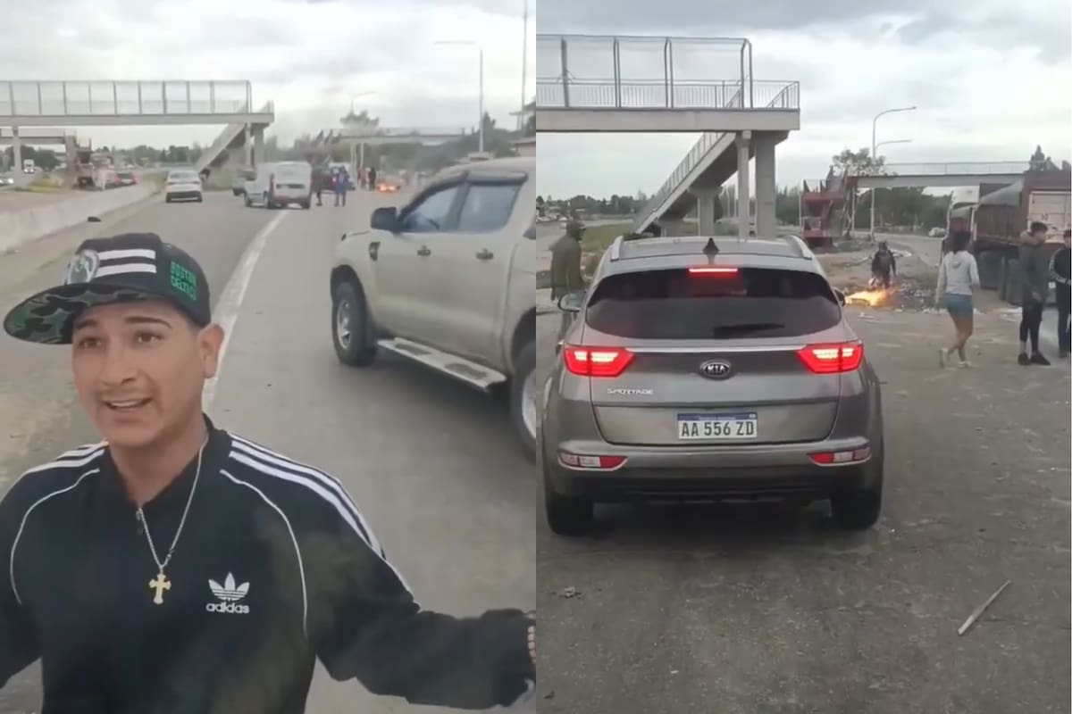 El peaje ilegal que armó un grupo de vecinos en el Acceso Sudeste, en Bernal.