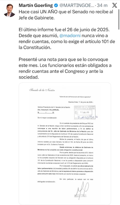 El pedido de Goerling