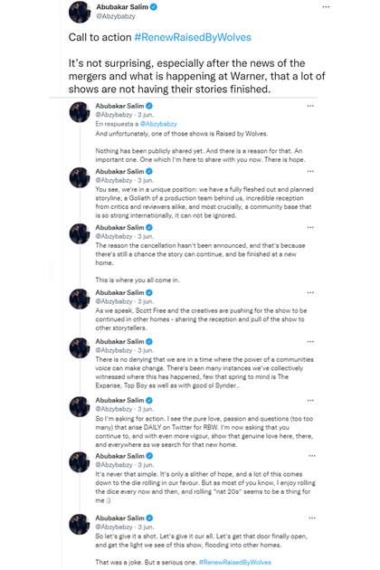 EL pedido de Abubakar Salim en Twitter