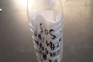 El pedido de auxilio hallado en una botella