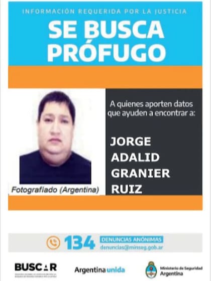 El pedido de captura contra Granier Ruiz