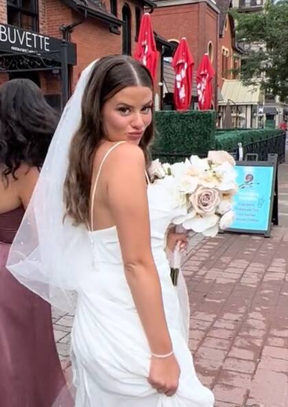El peinado final del casamiento