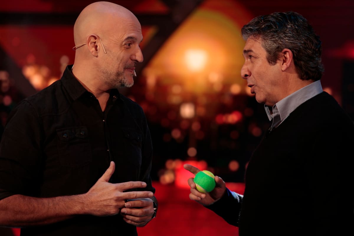 El Pelado López junto a Ricardo Darín, su primer invitado