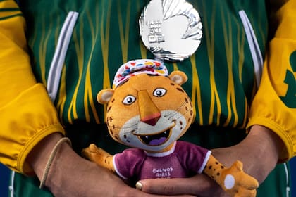 El peluche de Pandi solo lo reciben los atletas ganadores de medalla