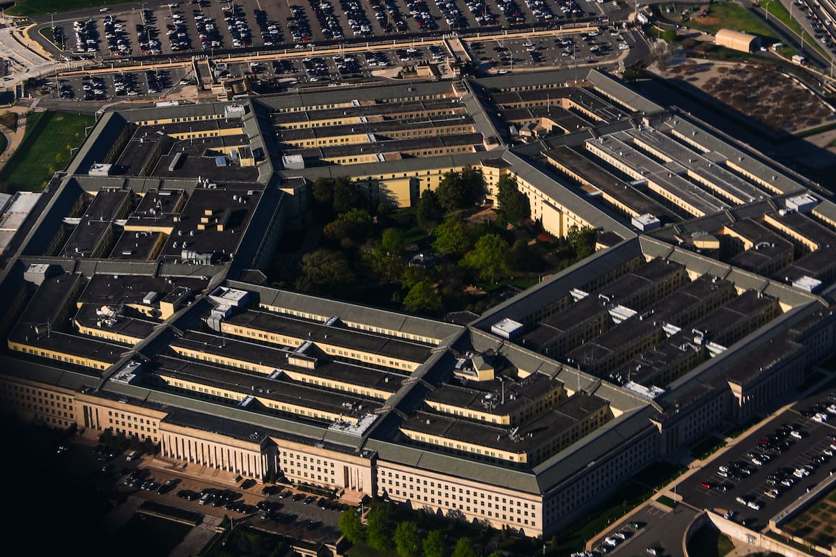 El Pentágono se ve desde un avión el martes 7 de abril de 2026, en Washington