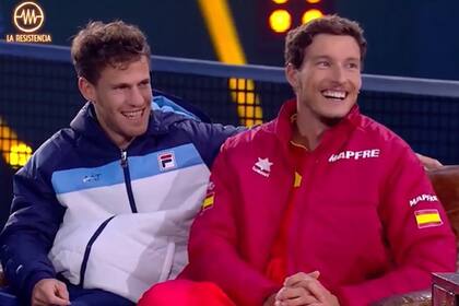 El Peque Schwartzman se divirtió junto con su amigo español Carreño Busta