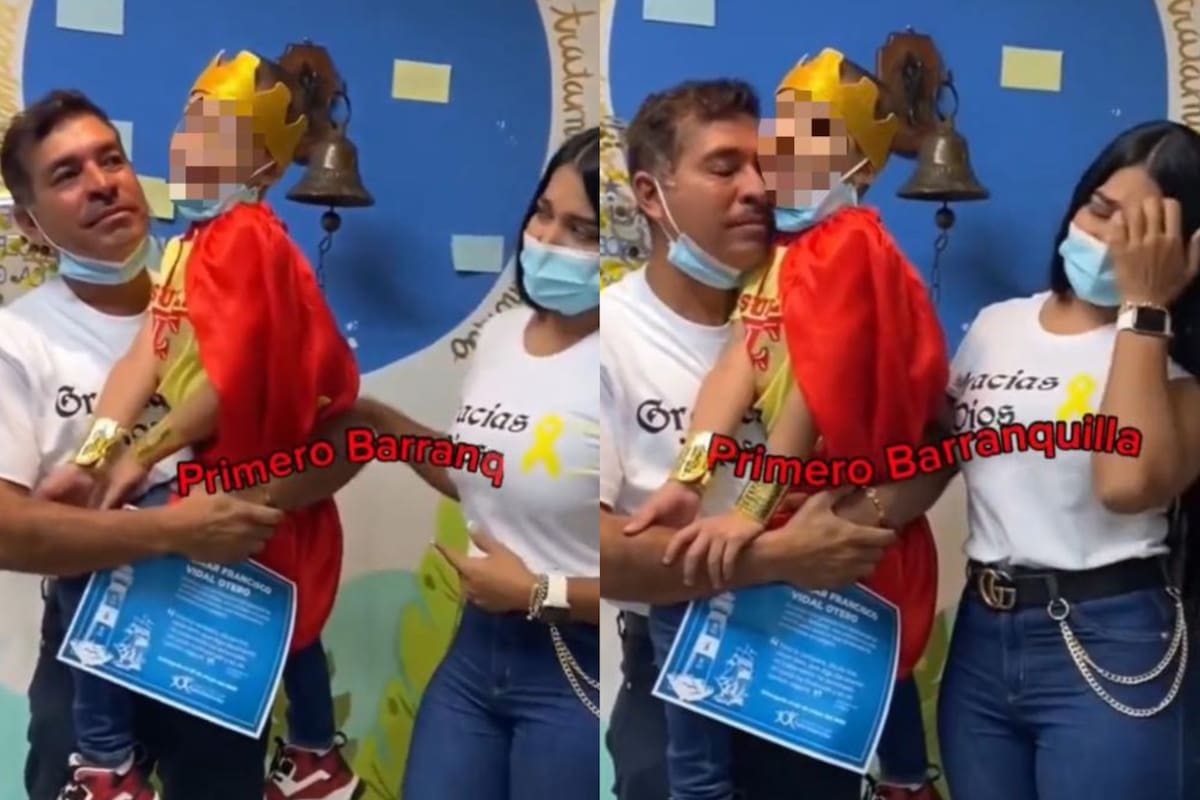 El pequeño celebraba que había terminado su tratamiento de quimioterapia (Foto: Twitter @primeronoticiaa)