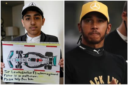 El pequeño de Bahréin le pide a Lewis Hamilton ayuda por su padre condenado a muerte