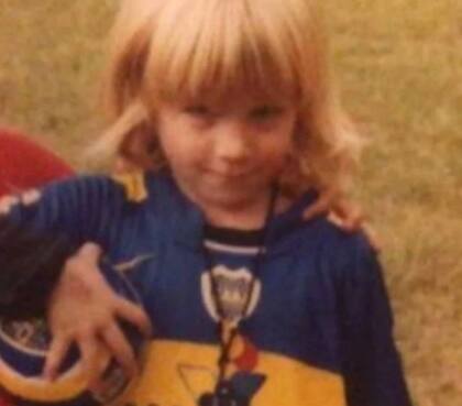 El pequeño Nicolás Valentini, de Boca desde la cuna