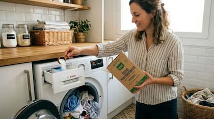El percarbonato resulta especialmente apropiado para tejidos resistentes como el algodón y también puede utilizarse en algunos textiles como el lino