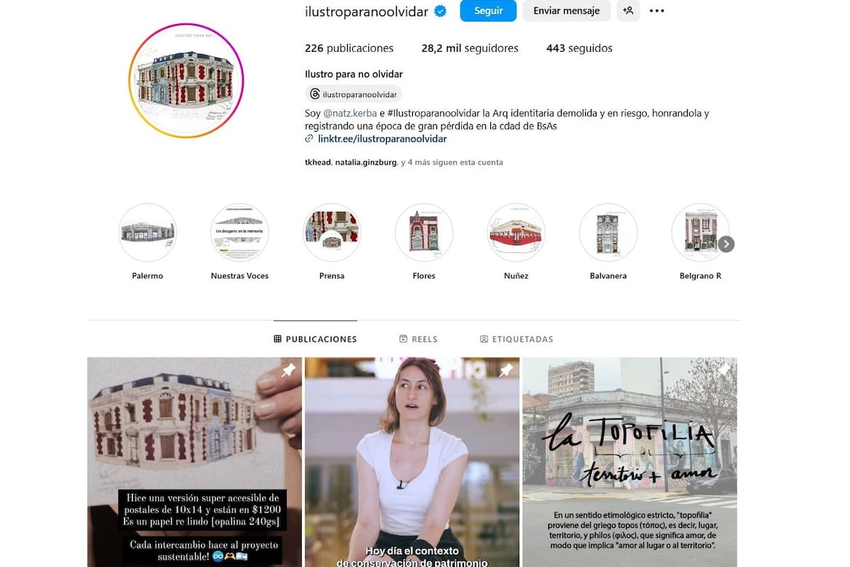 El perfil de Instagram de la arquitecta Natalia Karbabian
