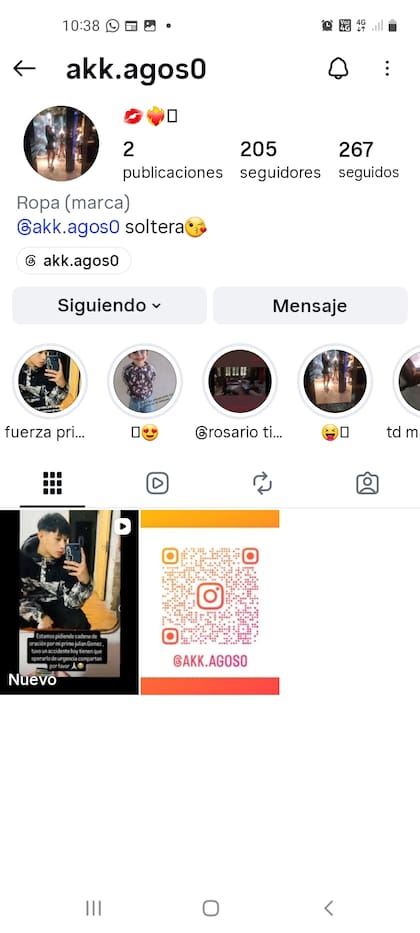 El perfil de Instagram de la prima del joven atropellado