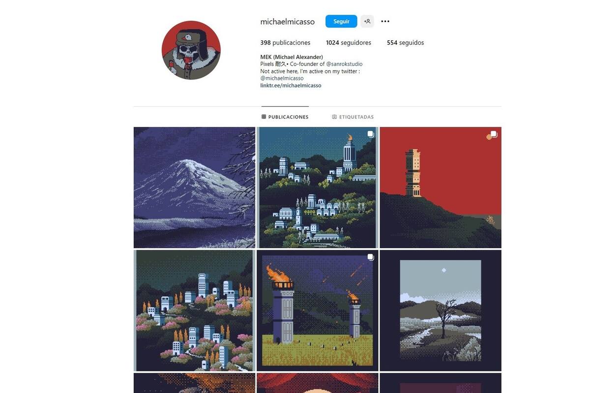 El perfil de Instagram de @michaelmicasso; sin embargo, es más activo en Twitter, donde es pionero y está conectado desde 2009