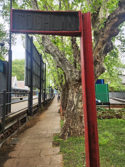 El perfil que sostiene uno de los carteles de Coghlan es obra de Moss Bay Hematite Iron Co