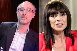 El periodista Alejandro Alfie y la presidenta de la Televisión Pública, Rosario Lufrano