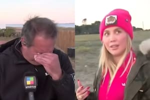 El periodista de A la tarde Gustavo Descalzi se descompuso en vivo y Wanda Nara se acercó a ayudarlo (Foto: Captura / América TV)