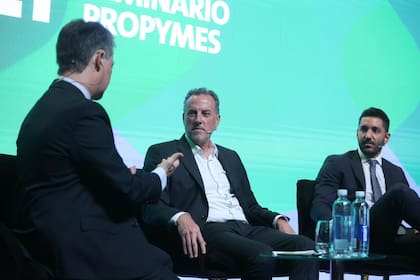 El periodista de LA NACION Pablo Fernández Blanco, fue el moderador del panel que compartieron Agustín Gerez (Enarsa) y Javier Martínez Álvarez (Tenaris Cono Sur)