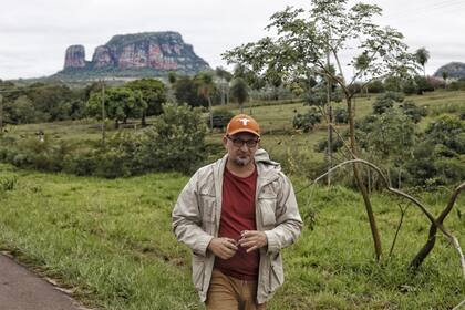 El periodista Germán De los Santos, el año pasado, en una cobertura de LA NACION en Paraguay