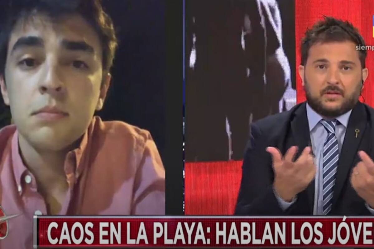 El periodista lo trató de "irresponsable" por no querer utilizar barbijo. Fuente: América