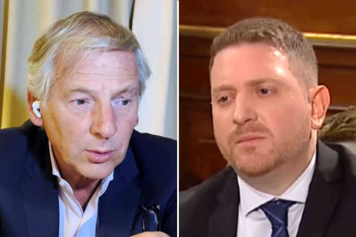 El periodista Marcelo Longobardi junto a su colega Jonatan Viale