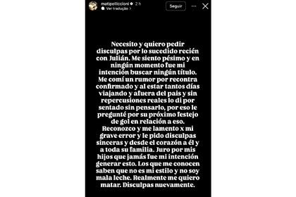 El periodista Matías Pelliccioni pidió disculpas por lo sucedido