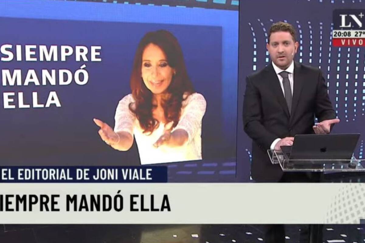 El periodista señaló en su editorial que la vicepresidenta siempre fue la que tuvo el mando y que el presidente "nunca tuvo vocación de conducir"