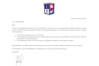 El permiso que circula en la localidad