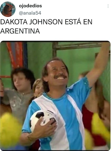 El personaje de Francella fue utilizado también para expresar lo que sentían los fanáticos de tener a Dakota en la Argentina