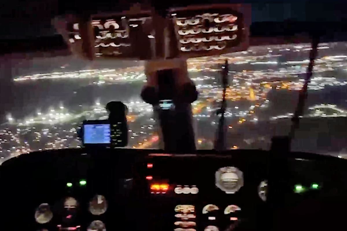 El personal de la Prefectura Naval voló en un helicóptero