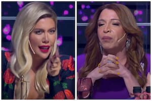 El picante cruce de Wanda Nara y Lizy Tagliani en ¿Quién es la máscara?