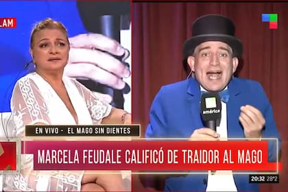 El picante cruce entre Marcela Feudale y el Mago sin Dientes en LAM: "Yo no fui a otro canal a poner la carita"