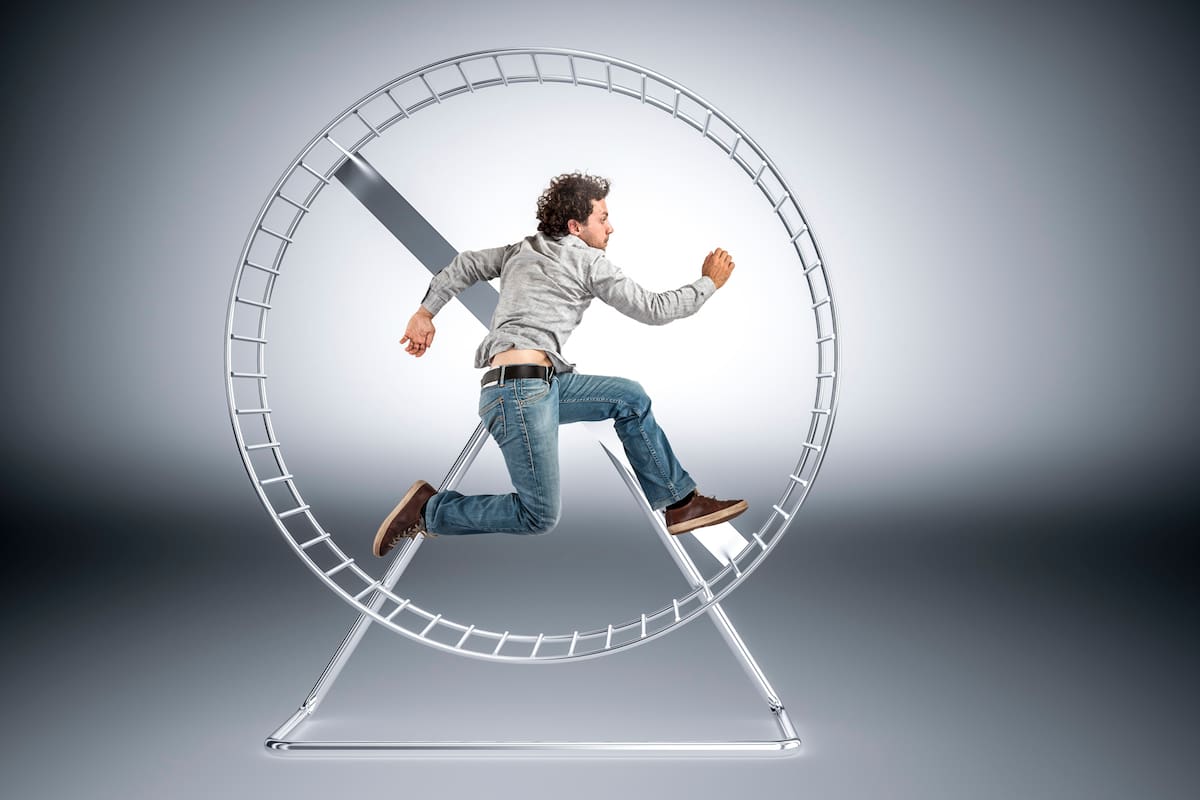 El "picoteo del bienestar" simula ser la rueda de un hamster: la gente se llena de actividades saludables durante el día